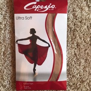 NEVER WORN ultra soft caramel footed tights